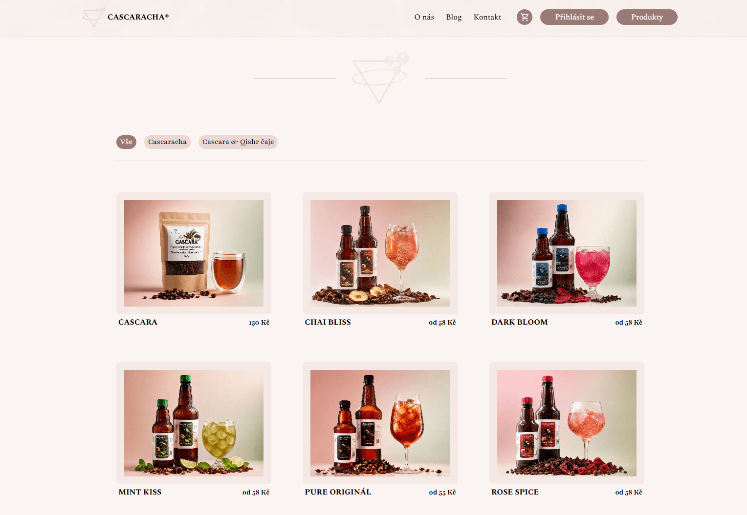Cascaracha e-shop – products